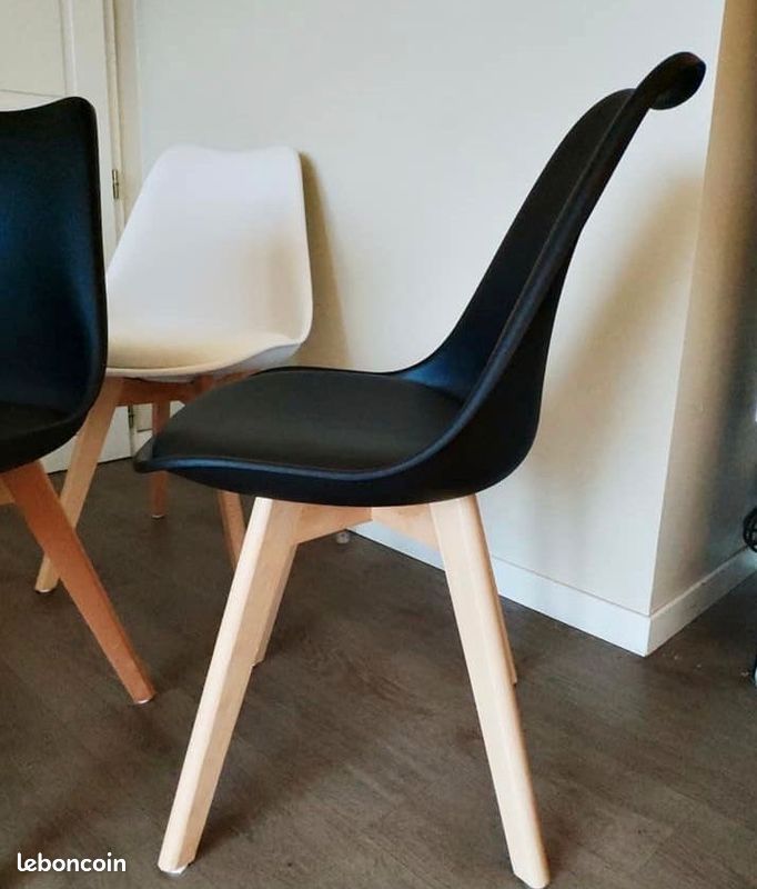 Chaise noir blanc gris neuves (image 2)