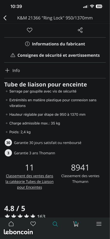 Barre enceinte (image 5)