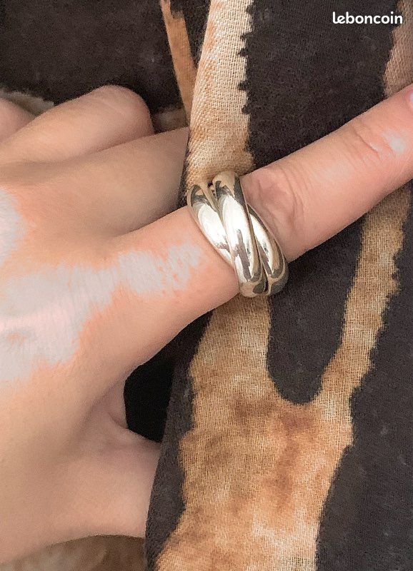 Alliance 3 Anneaux En Argent Massif 925 - Taille 62 - Neuf Avec étiquettes - Marque Bijouxia
