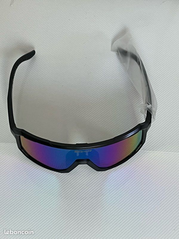 Lunettes De Sport Cyclisme Verres Miroir Protection UV400 Noir