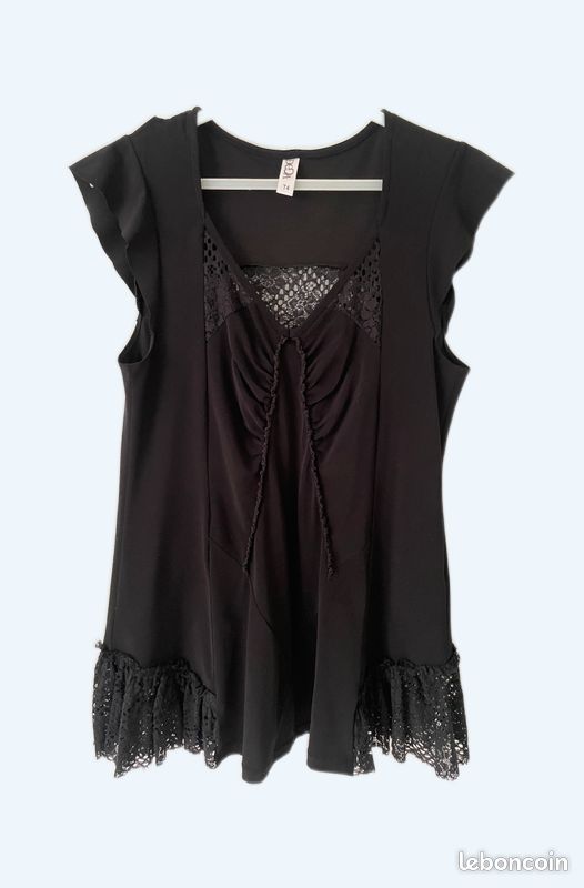Tunique marque DECA, noire, taille 4 (image 1)