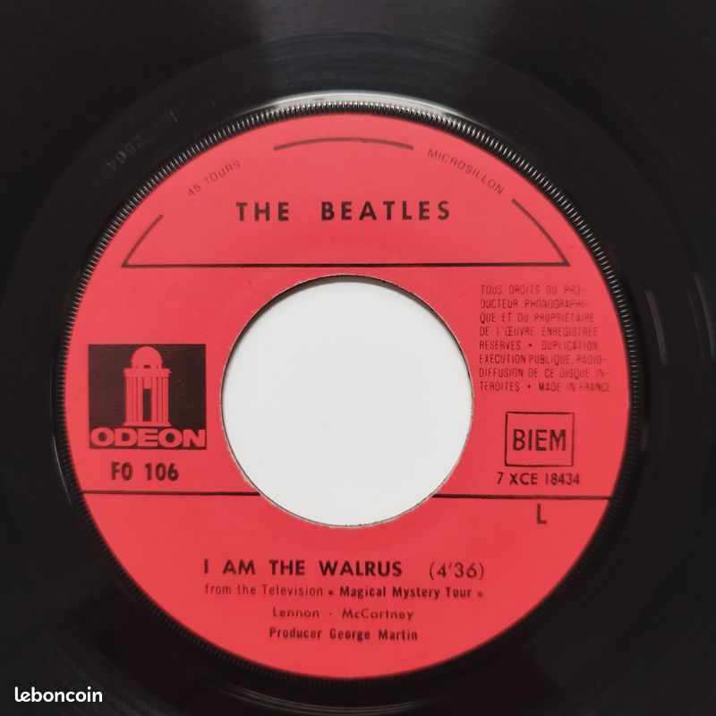 Disque vinyle The Beatles Hello, Goodbye 7" (sortie 1967) (image 6)