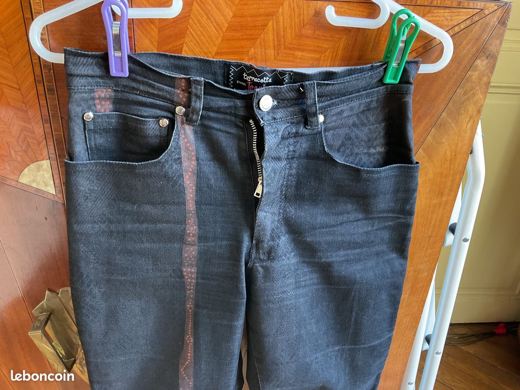 2 pantalons forme jean, de marque / taille 38 (image 4)