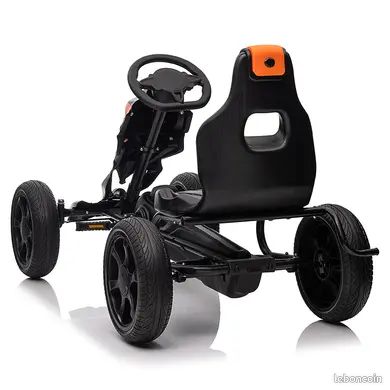 Kart à pédale noir et orange (image 3)