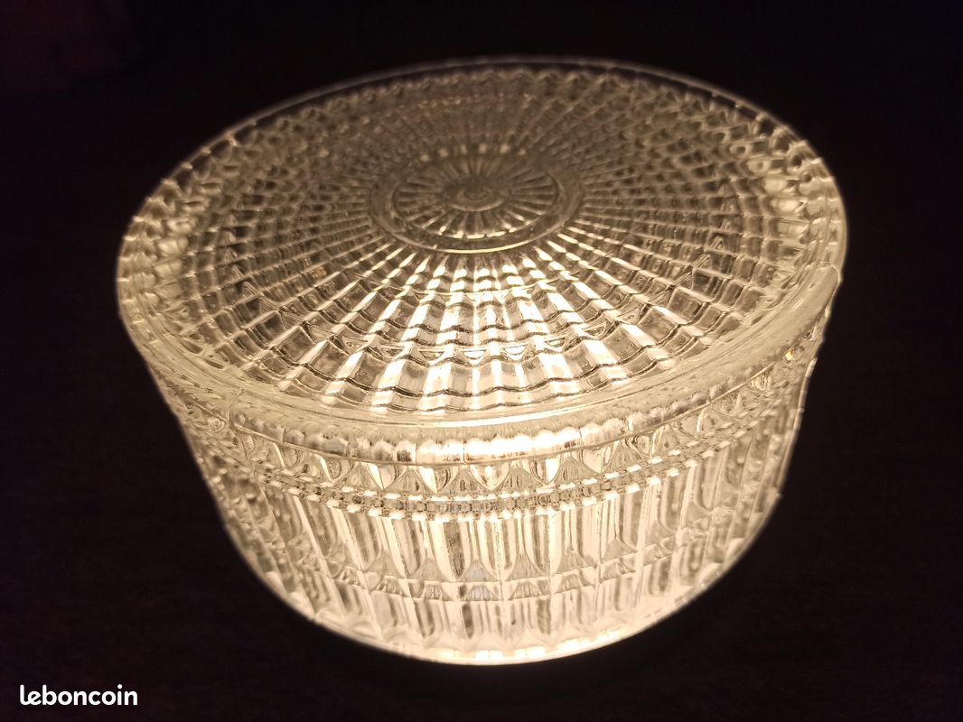 Magnifique lampe à poser type holophane - lampe à poser vintage - lampe prismatique (image 10)