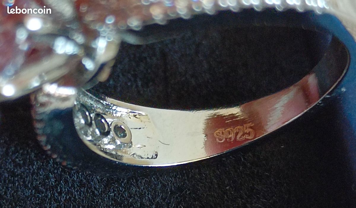 Bague argent 925 avec diamant 7 mm (image 7)