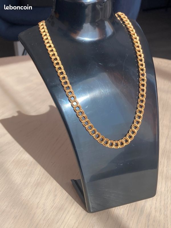 Collier Maille Palmier Plaqué Or 18 Carats 750/1000 45cm Bijoux Femme NEUF eBay