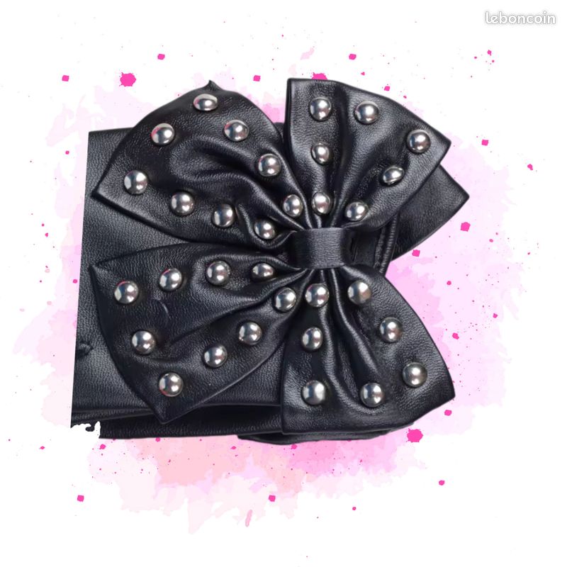 Gants satinés noir - Accessoires, deguisement pour la fête à Paris