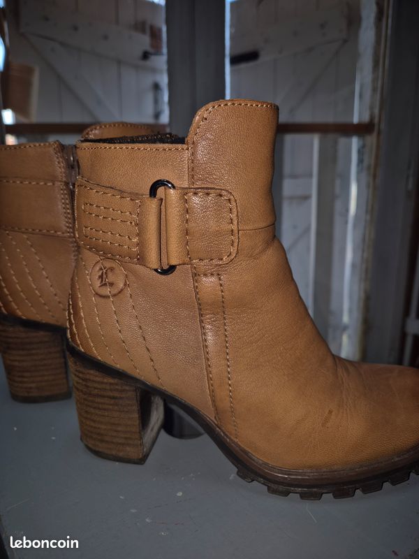 Bottines Liberto En Cuir Noir - Pointure 36, Style Bottillon, Neuf Sans Emballage