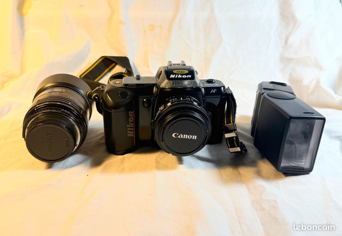 Appareil Photos Reflex NIKON F-401 +Objectif Nikon AF Nikkor -28 mm/ 1:28mm-=TELE OBJ+Flash +Sac a dos (Négociable ) (image 8)