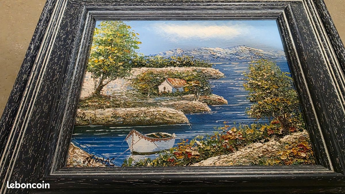 Tableau paysage Méditerranéen (avec Boîte à clés secrète) (image 2)