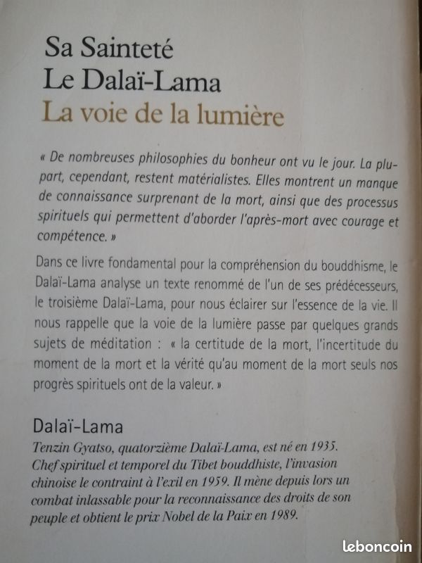 Sa Sainteté le Dalaï-Lama, La voie de la lumière, Une introduction au bouddhisme (image 3)