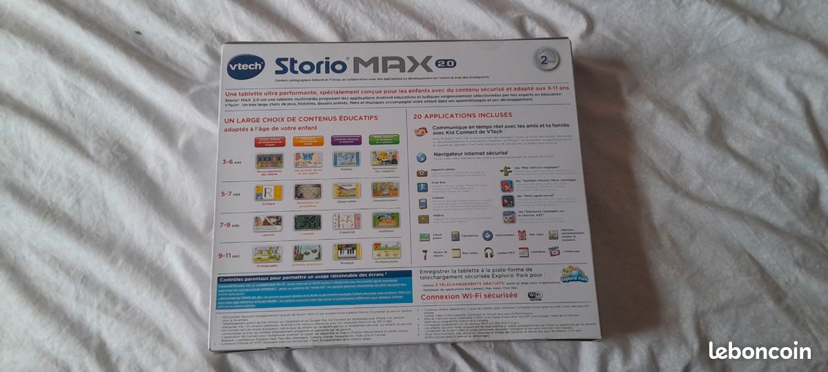 VTech tablette max storio 2.0 bleu tout neuf jamais ouvert (image 3)