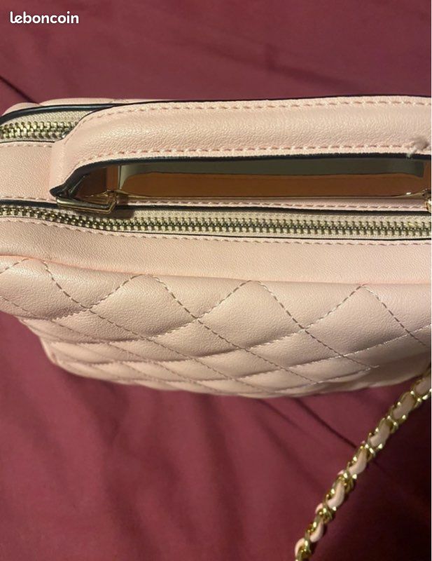 Sac à main rose avec deux ouvertures (image 4)