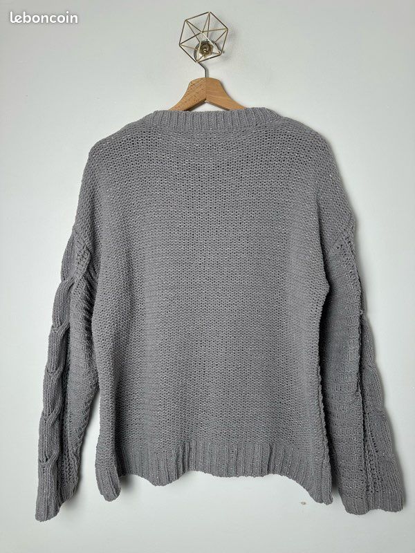 Pimkie - Pull ras de cou en maille - Gris