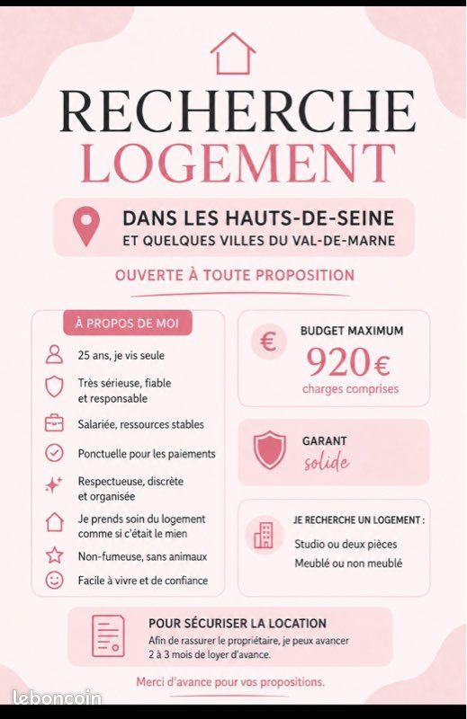 Appartement 1 pièce 25 m² · à Nanterre · 25 m² · 920 €/mois