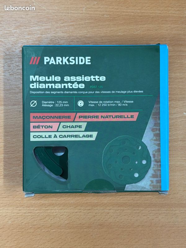 Meule assiette diamantée Parkside PDST 125 Ø125 mm béton pierre (image 1)
