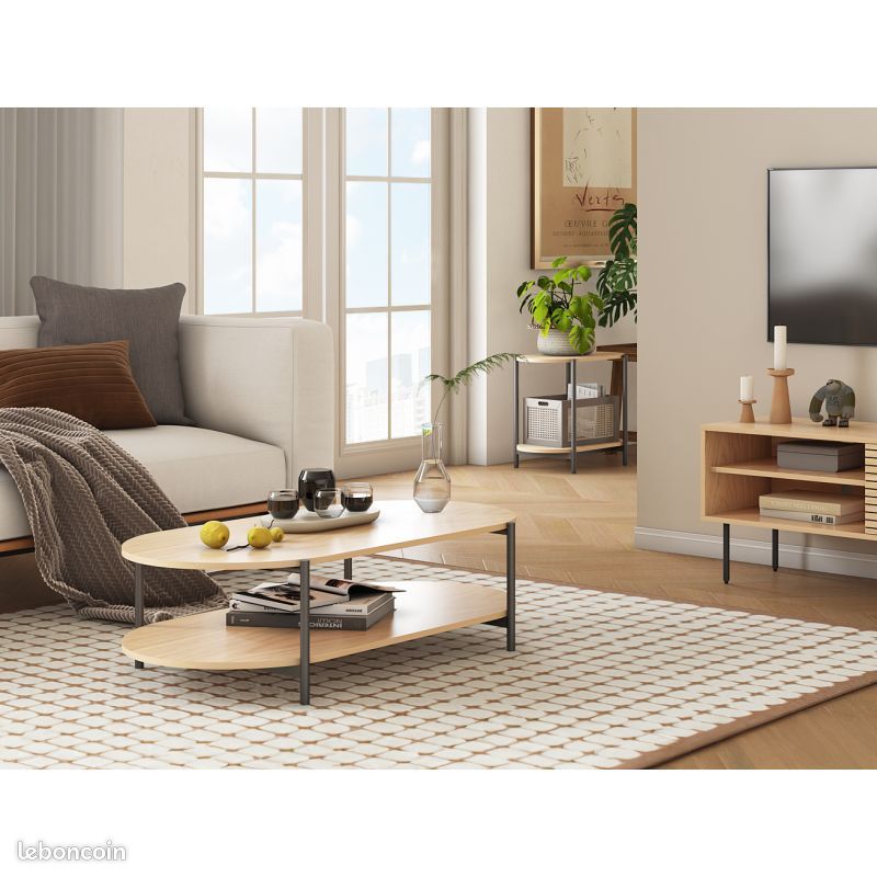 BRODIE - Table basse avec finition chêne (image 1)