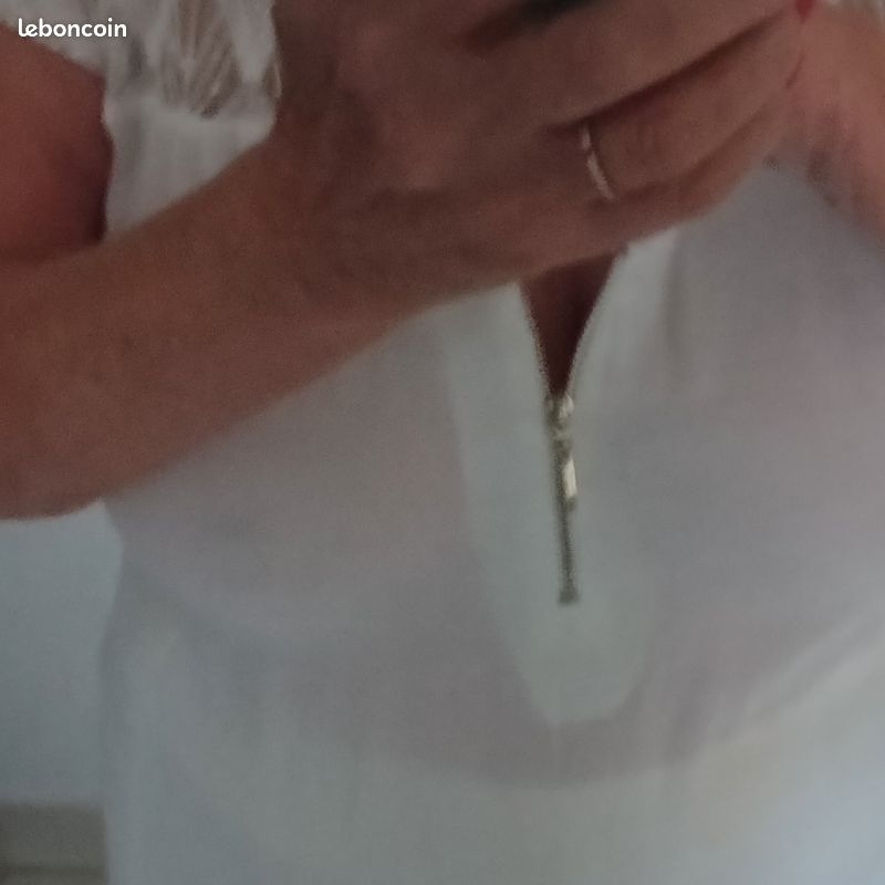Chemisier blanc avec dentelle (image 3)