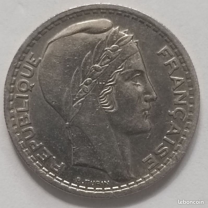 Pièce monnaie franc 10 franc 1947 " B " (image 1)