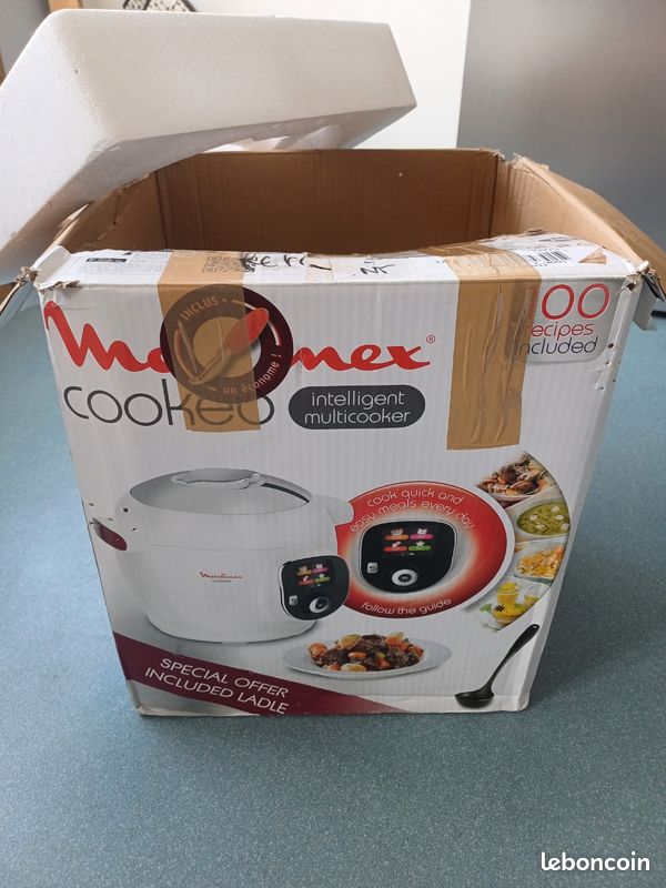 Moulinex Cookeo Blanc/Bordeaux + Livres de recettes + Panier vapeur (image 20)