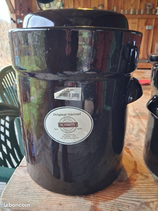 Pot à Choucroute En Grès 5L - Pot De Fermentation Traditionnel Pour Choucroute