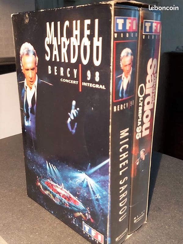 Michel SARDOU 2 Cassettes VHS originales : Olympia 95 et Bercy 98 (image 2)