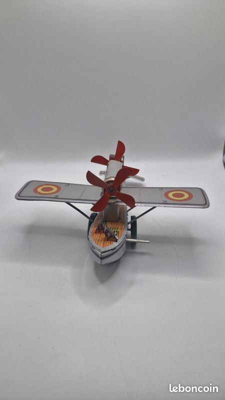 Avion En Tôle Aquilon Bournay – Jouet Ancien France – Véhicule Mini