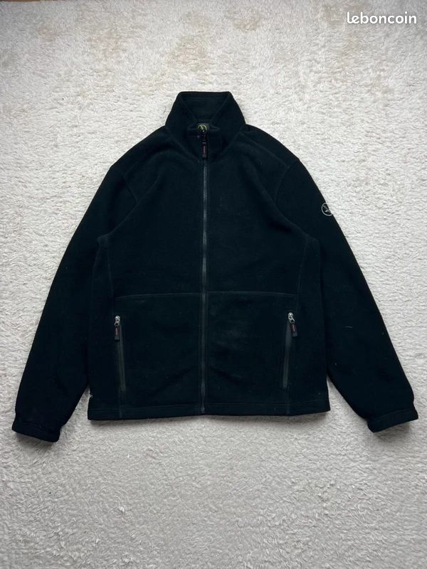 Polaire zippé noir de qualité haut de gamme Aigle L homme