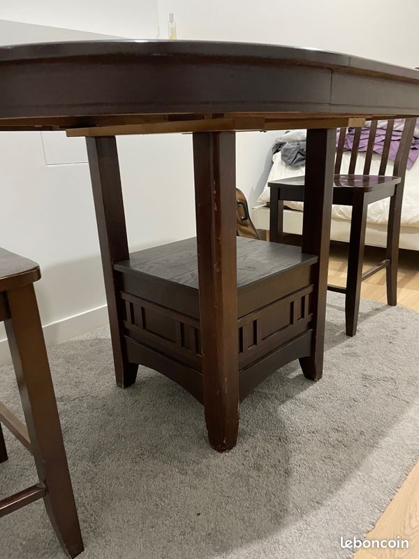 Table haute ovale + 2 chaises (image 4)
