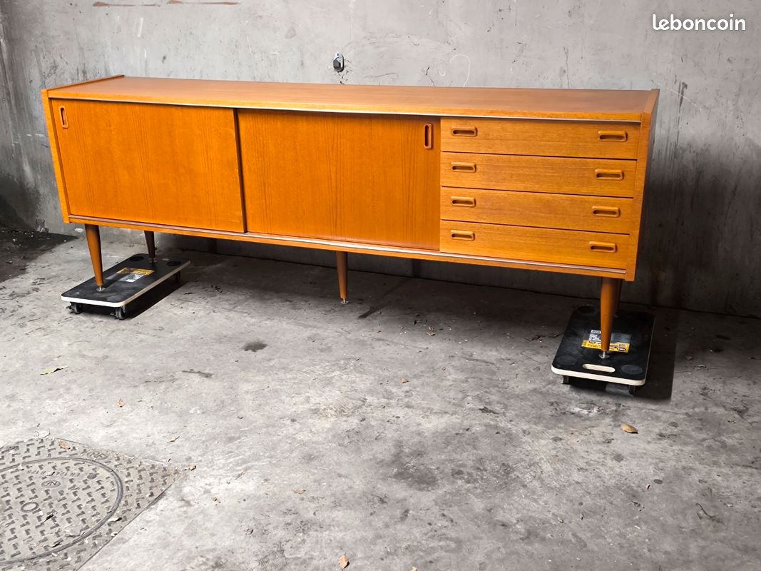 Enfilade scandinave vintage teck années 70 (image 4)