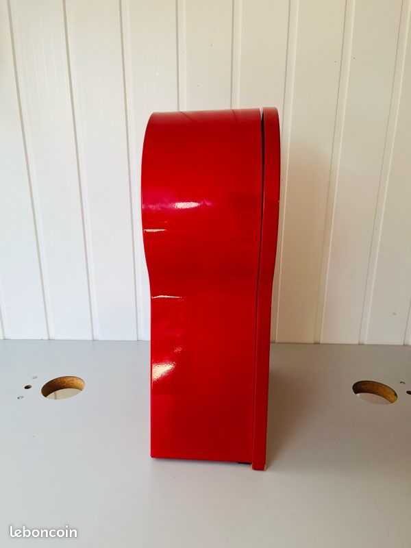 Horloge Armoire Métal Rouge Ikea PS Design Thomas Sandell Suède Années 90 (image 6)