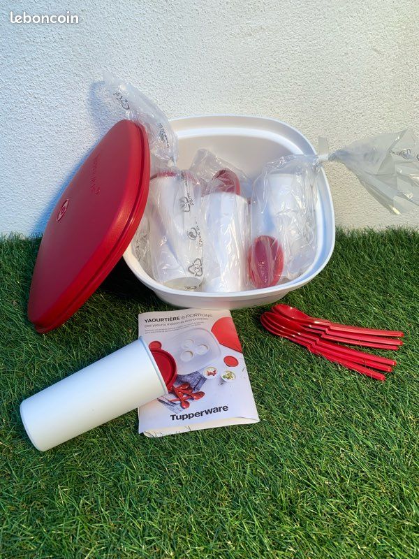 Yaourtière Tupperware 6 compartiments + 6 cuillères – Neuve - Arts de la table