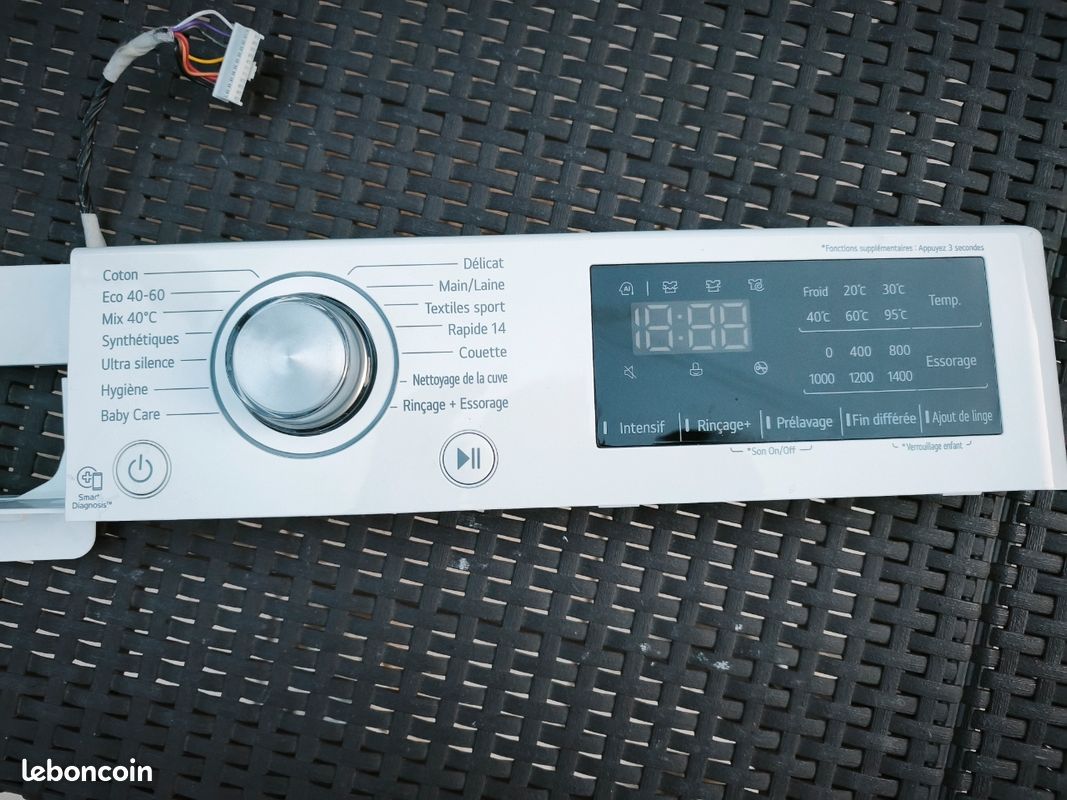 Façade carte électronique avec module d'affichage lave linge LG F84V34WH (image 6)
