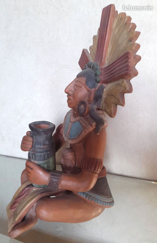 Statuette dieu maya aztèque inca (image 2)