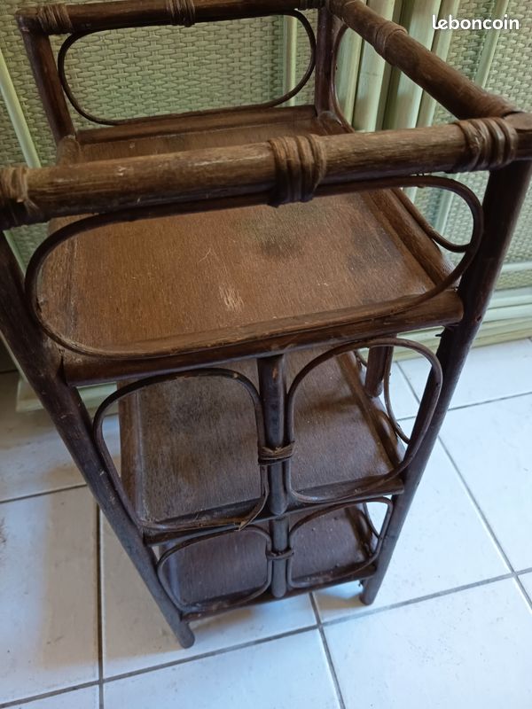 Étagère en rotin vintage (image 3)