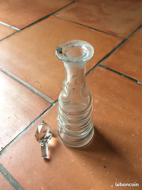 Bistrot & Alimentation - Ancienne TOPETTE à absinthe en verre soufflé 3 doses