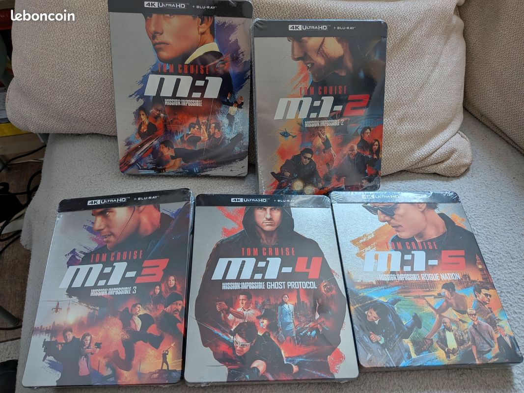 Mission impossible 1 2 3 4 5 steelbook blu-ray 4k ultra hd (image 1)