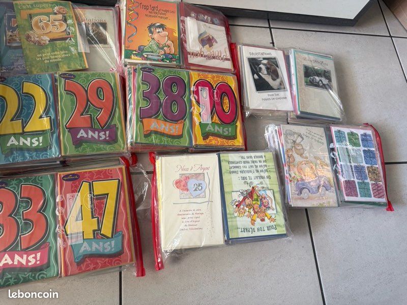 Gros lot de cartes anniversaires mariage naissance divers neuf (image 2)