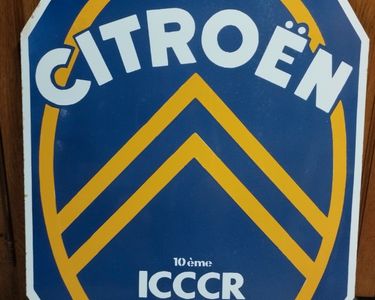 Plaque Rallye Vintage – 10eme ICCCR 1995, Citroen Total, Auto Années 80