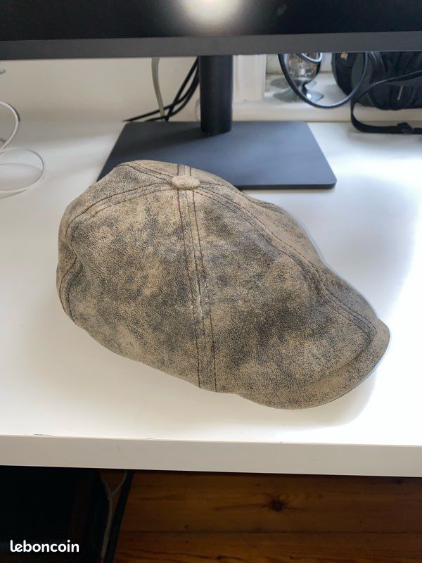 STETSON Casquette McCook Vintage Cuir - Plate Gavroche Avec Visière Homme Femme