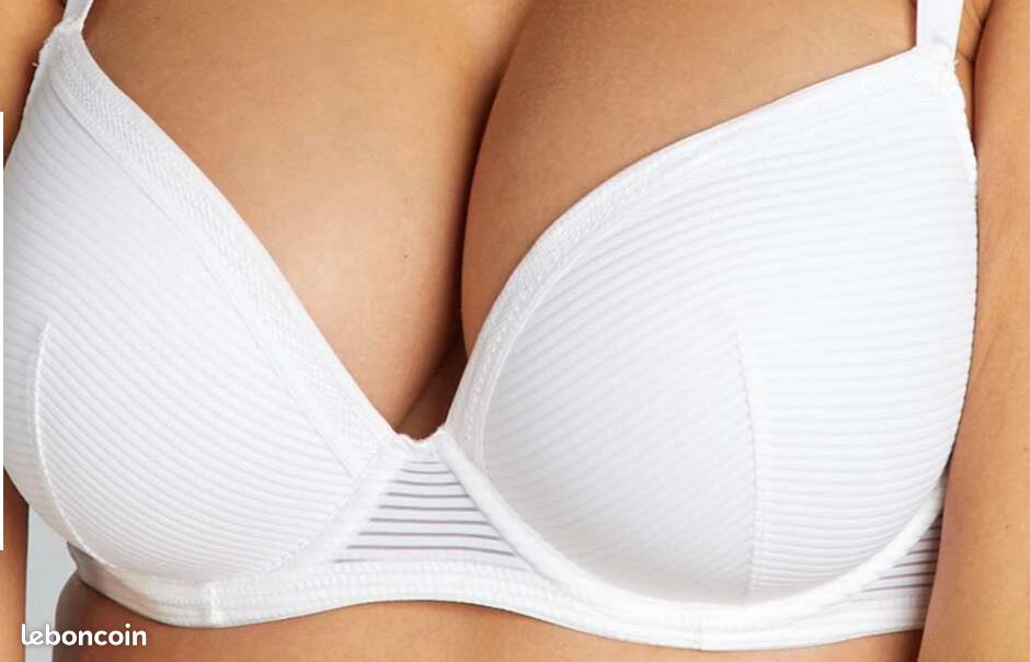 Bonnet Soutif 100d Soutien Gorge 100D Coton Et Dentelle Bleu