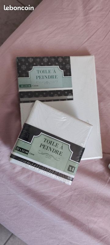 Lot de 5 toiles a peindre (image 1)