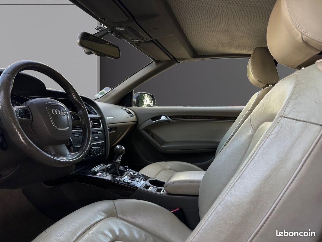 AUDI A5 DECAPOTABLE 2.0 TDI 177Ch - Radar Ar - Sièges Chauffants - Garantie 12 mois - (image 9)