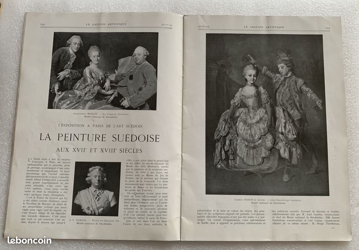 Le Gaulois artistique 32 1929, Art suédois, Tapisserie, P. W..., M. Paulme (image 3)