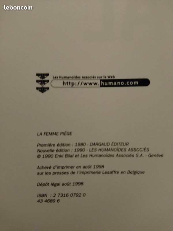 Nikopol la femme piège Enki Bilal 1998 (image 8)