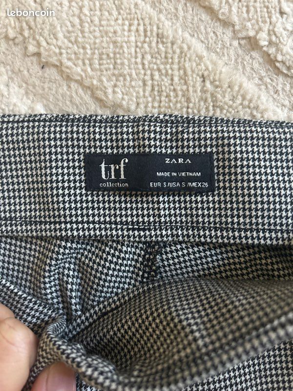 Pantalon Zara TRF Gris à Carreaux - Taille S - Neuf Sans étiquette (jamais Porté)