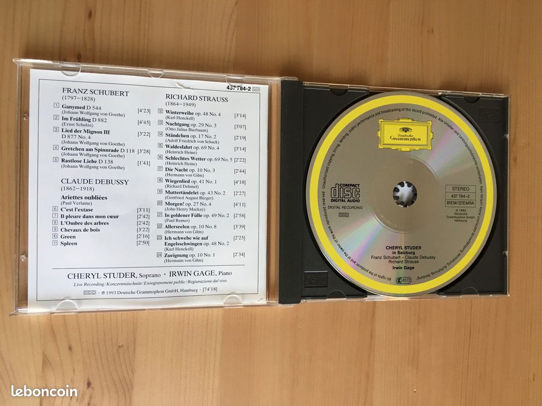 Rare Cd Schubert .Debussy .Strauss (image 3)