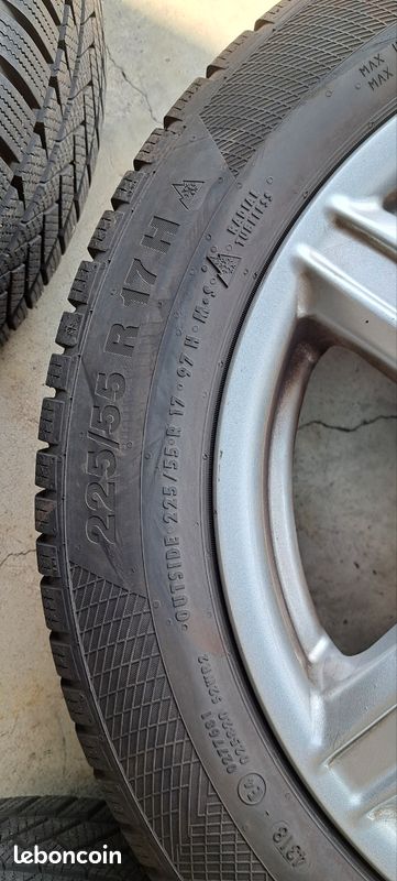 Jantes hiver 17 bmw serie 5 f10 f11 + pneus 225 55 17 (image 2)