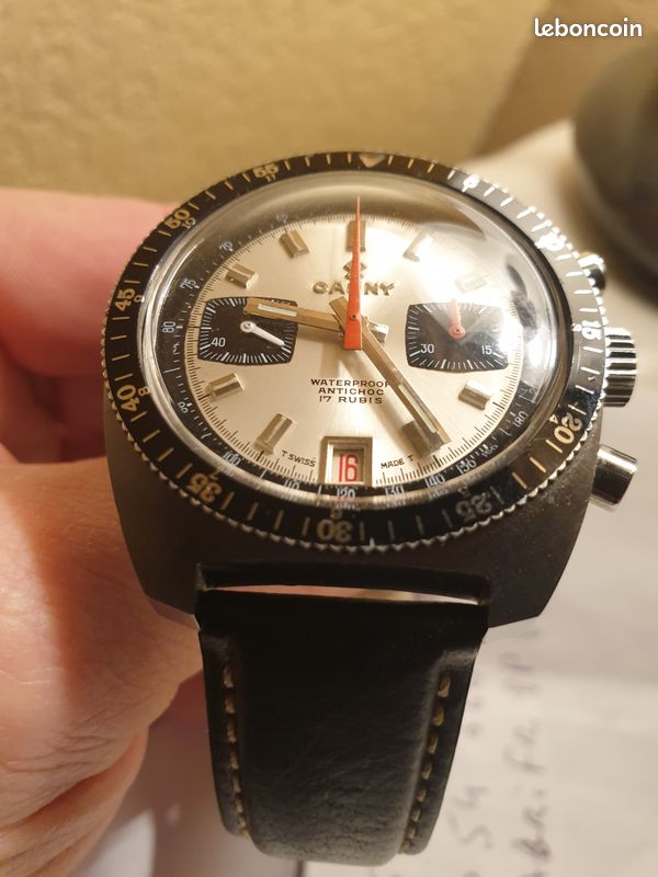Cadran De Montre Valjoux 7734 - 31,50mm - Marron - NOS (New Old Stock) - France